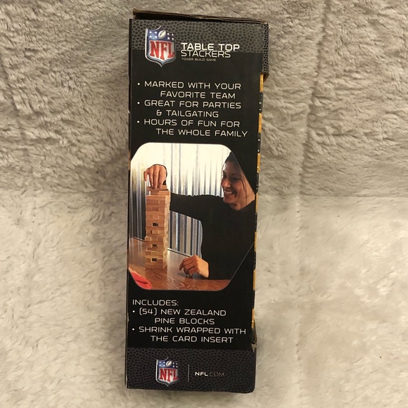 Pittsburgh Steelers Black Gold Table Top Stackers Tower Build Game (Jenga) NFL - Picture 3 of 8